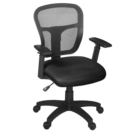 Regency Regency Harrison Mesh Back Swivel Task Office Chair with Height Adjustable Arms- Black 5125ABK